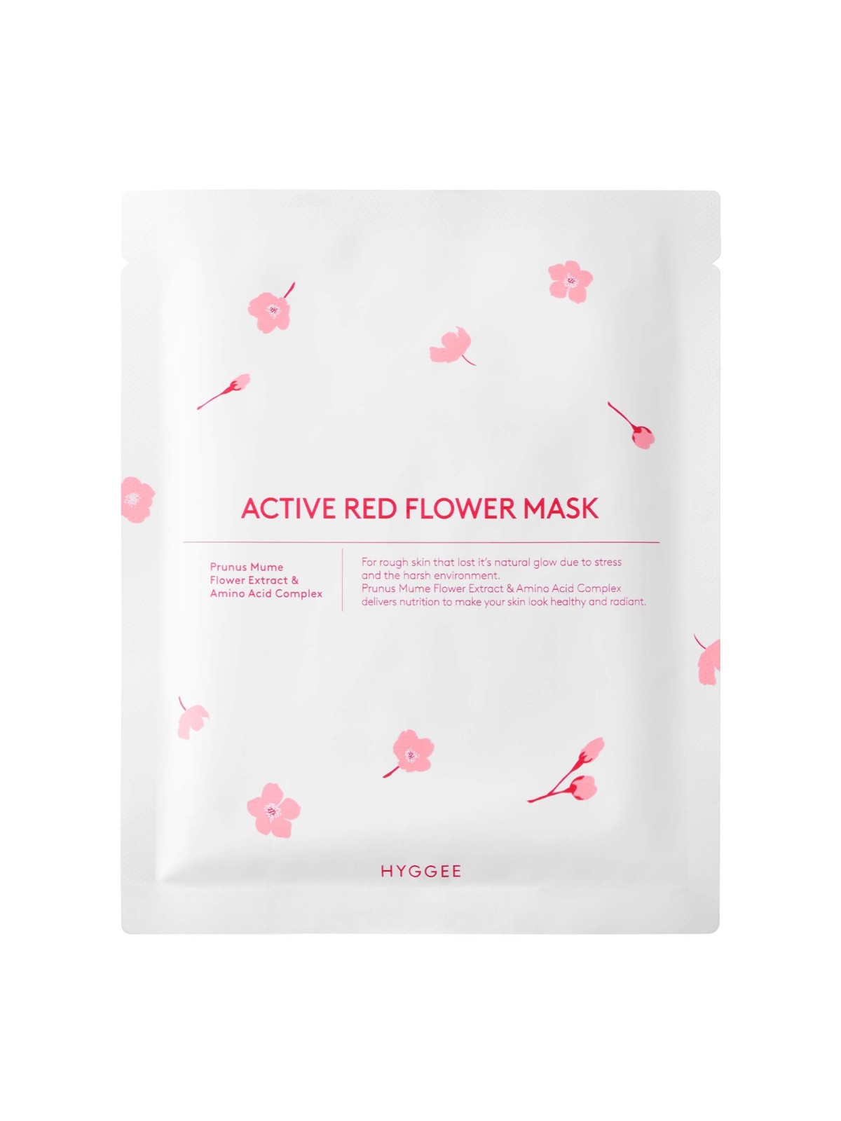 Active Red Flower Mask  - Hyggee | MiiN Cosmetics