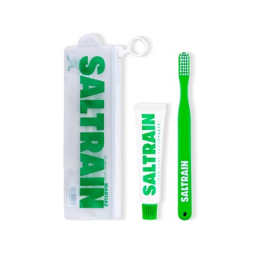 Travel Dental Kit Green · Saltrain | MiiN Cosmetics