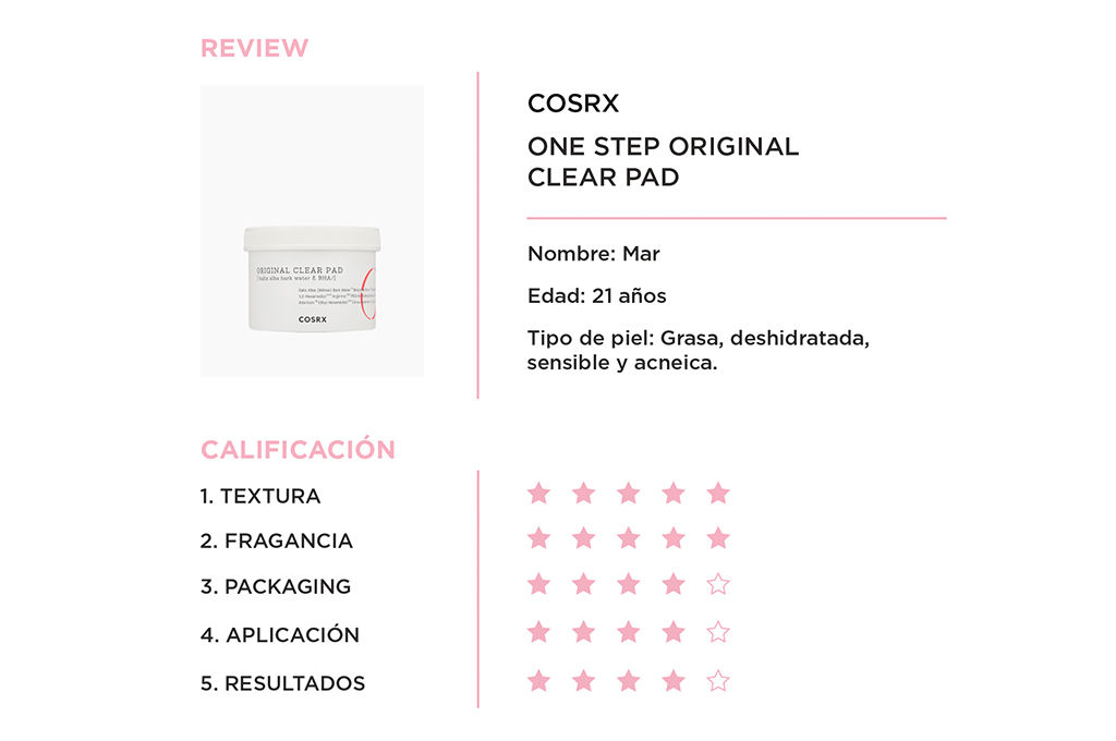 Review One step original clear pad Mar