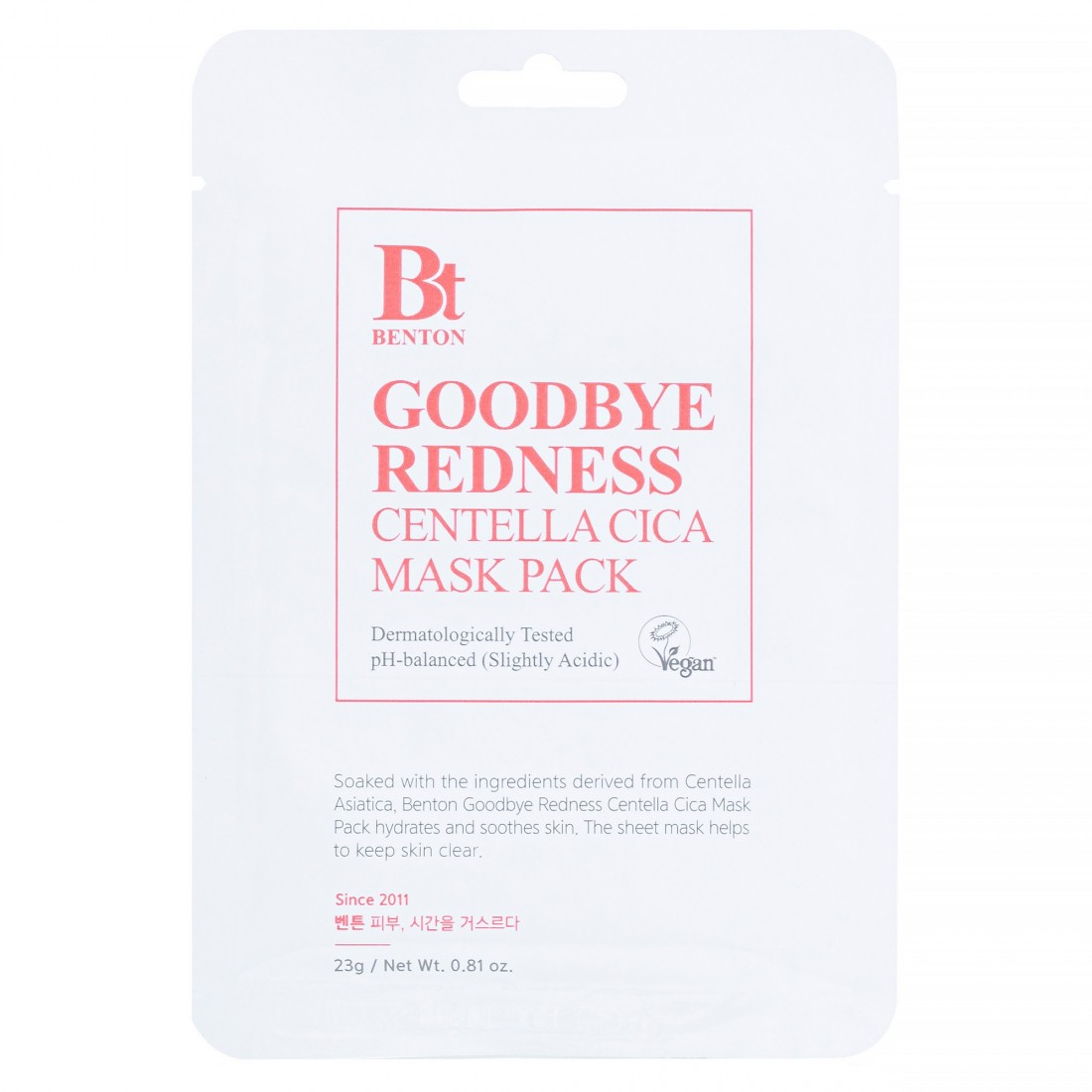 Goodbye Redness Centella Mask - Benton | MiiN Cosmetics